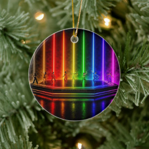 SlipperyJoe's dance performance celebrating Pride Ceramic Tree Decoration