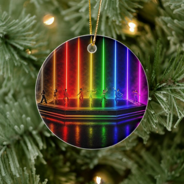 SlipperyJoe's dance performance celebrating Pride  Ceramic Tree Decoration (Tree)