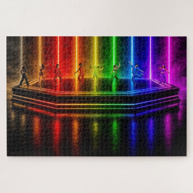 SlipperyJoe's dance performance celebrating Pride  Jigsaw Puzzle (Horizontal)