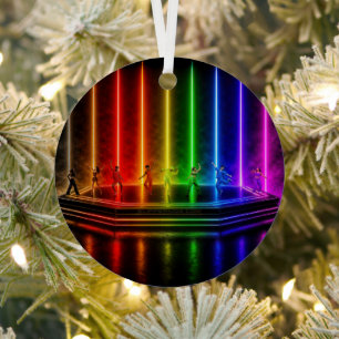 SlipperyJoe's dance performance celebrating Pride Metal Tree Decoration