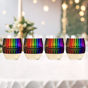 SlipperyJoe's dance performance celebrating Pride Stemless Wine Glass