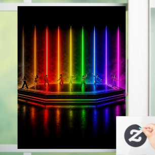 SlipperyJoe's dance performance celebrating Pride Window Cling