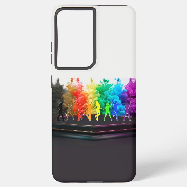 SlipperyJoe's  Dancing Pride Shadows gay gifts art Samsung Galaxy S21 Ultra Case (Back)