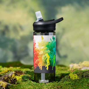 SlipperyJoe's  Dancing Pride Shadows gay gifts art Water Bottle