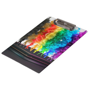 SlipperyJoe's Dancing Pride Shadows gay gifts arti Clipboard