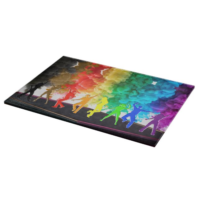 SlipperyJoe's Dancing Pride Shadows gay gifts arti Cutting Board (Corner)