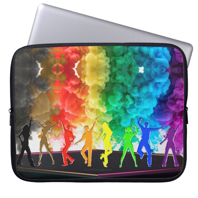 SlipperyJoe's Dancing Pride Shadows gay gifts arti Laptop Sleeve (Front)