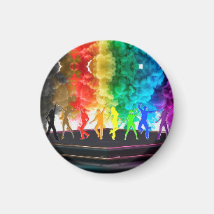 SlipperyJoe's Dancing Pride Shadows gay gifts arti Magnet