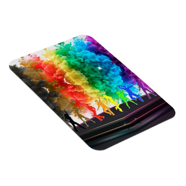 SlipperyJoe's Dancing Pride Shadows gay gifts arti Magnet (Right Side)
