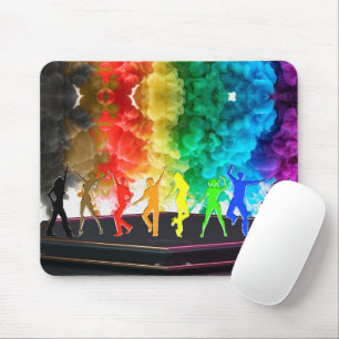 SlipperyJoe's Dancing Pride Shadows gay gifts arti Mouse Mat