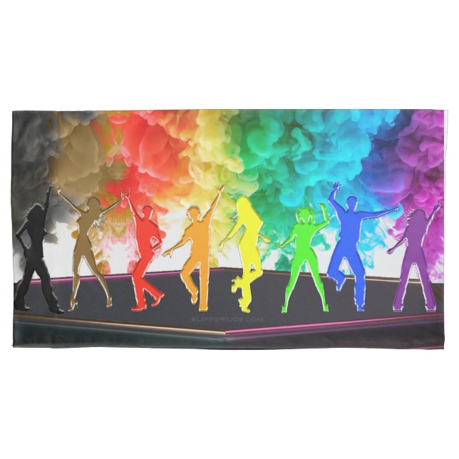 SlipperyJoe's Dancing Pride Shadows gay gifts arti Pillowcase (Front)