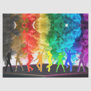 SlipperyJoe's Dancing Pride Shadows gay gifts arti Tissue Paper