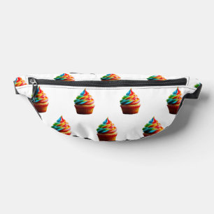 SlipperyJoe's dazzling rainbow cupcake swirled fro Bum Bags