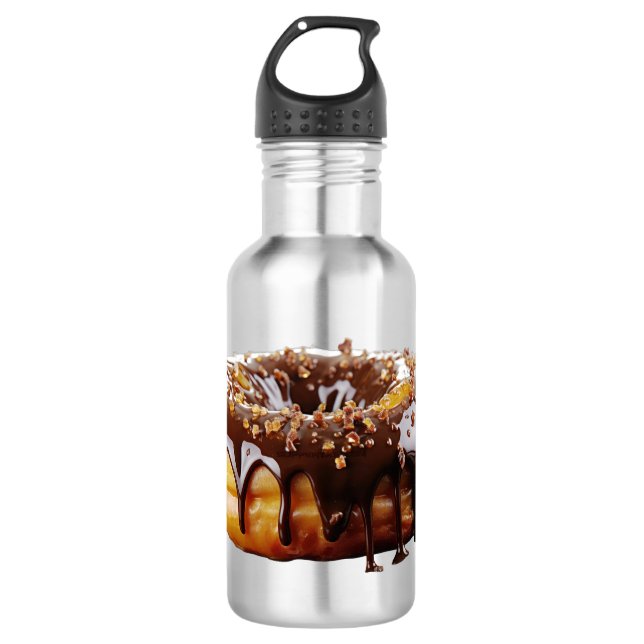 SlipperyJoe's decadent donut covered thick glossy  532 Ml Water Bottle (Front)