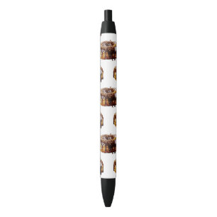 SlipperyJoe's decadent donut covered thick glossy  Black Ink Pen