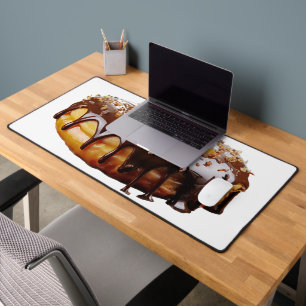 SlipperyJoe's decadent donut covered thick glossy Desk Mat