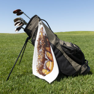 SlipperyJoe's decadent donut covered thick glossy Golf Towel