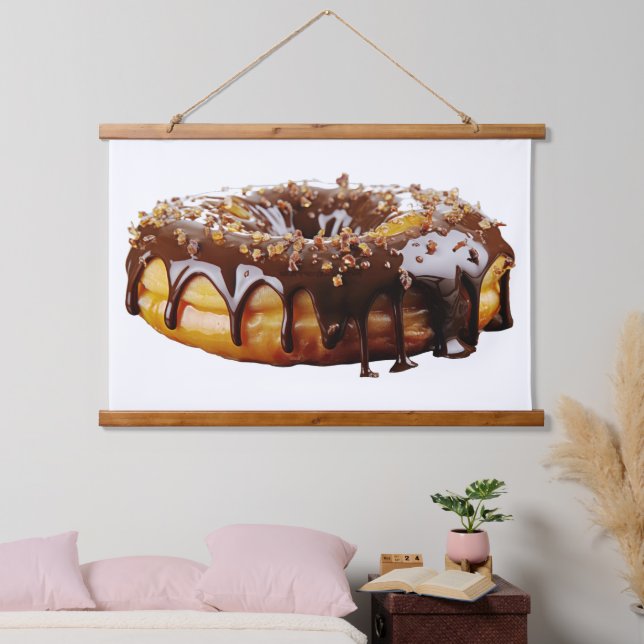 SlipperyJoe's decadent donut covered thick glossy  Hanging Tapestry (Bedroom)