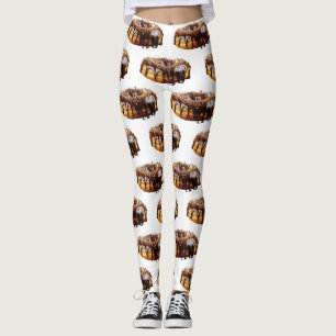 SlipperyJoe's decadent donut covered thick glossy Leggings