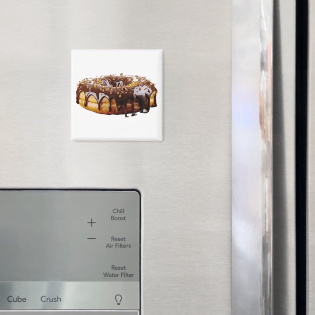 SlipperyJoe's decadent donut covered thick glossy  Magnet (In Situ (Fridge))