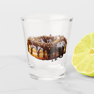 SlipperyJoe's decadent donut covered thick glossy Shot Glass