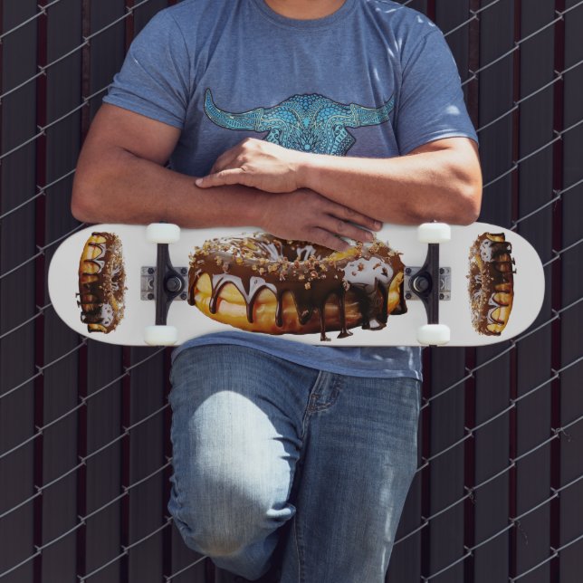 SlipperyJoe's decadent donut covered thick glossy  Skateboard (Outdoor 3)
