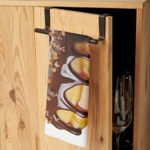 SlipperyJoe's decadent donut covered thick glossy  Tea Towel