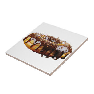 SlipperyJoe's decadent donut covered thick glossy  Tile