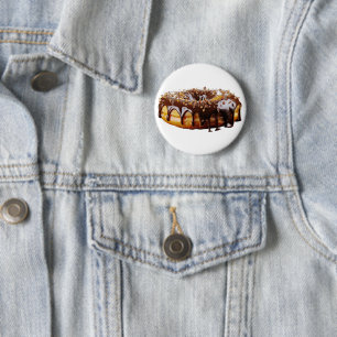 SlipperyJoe's decadent doughnut covered thick glos 6 Cm Round Badge