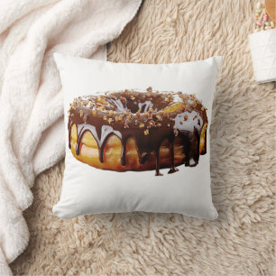 SlipperyJoe's decadent doughnut covered thick glos Cushion