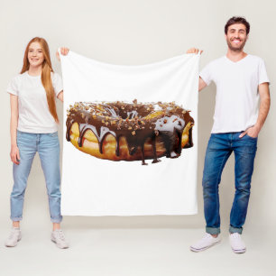SlipperyJoe's decadent doughnut covered thick glos Fleece Blanket