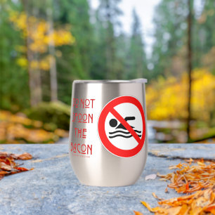 SlipperyJoe's Do Not Spoon Bacon red warning man s