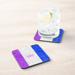 SlipperyJoe's drag culture pride flag purple spiri Coaster