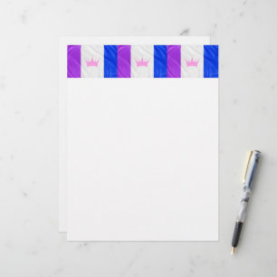 SlipperyJoe's drag culture pride flag purple spiri Custom Letterhead