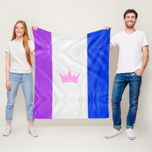 SlipperyJoe's drag culture pride flag purple spiri Fleece Blanket