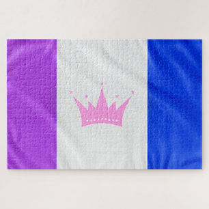 SlipperyJoe's drag culture pride flag purple spiri Jigsaw Puzzle