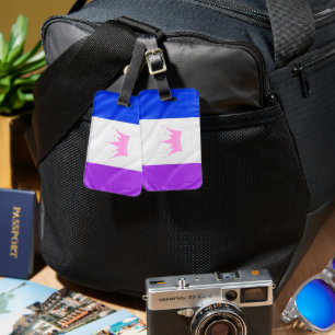 SlipperyJoe's drag culture pride flag purple spiri Luggage Tag