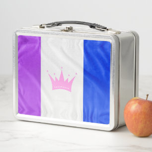 SlipperyJoe's drag culture pride flag purple spiri Metal Lunch Box