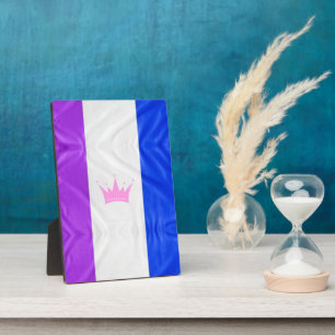 SlipperyJoe's drag culture pride flag purple spiri Plaque