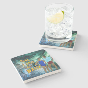 SlipperyJoe's dude love your watch LGBTQIA artisti Stone Coaster