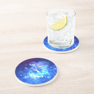 SlipperyJoe's electric thrill New Year’s Eve clock Coaster