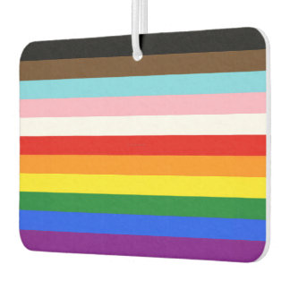 SlipperyJoe's Eleven Stripe Pride Flag blends Phil Car Air Freshener