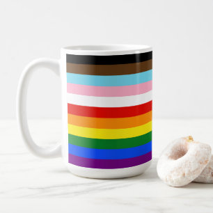 SlipperyJoe's Eleven Stripe Pride Flag blends Phil Coffee Mug