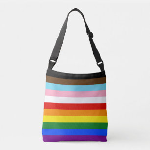 SlipperyJoe's Eleven Stripe Pride Flag blends Phil Crossbody Bag