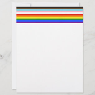 SlipperyJoe's Eleven Stripe Pride Flag blends Phil Custom Letterhead