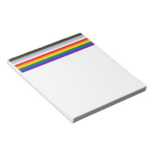 SlipperyJoe's Eleven Stripe Pride Flag blends Phil Notepad