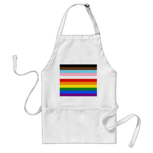 SlipperyJoe's Eleven Stripe Pride Flag blends Phil Standard Apron