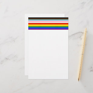 SlipperyJoe's Eleven Stripe Pride Flag blends Phil Stationery