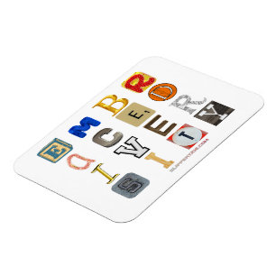 SlipperyJoe's embrace diversity cut-out letters co Magnet