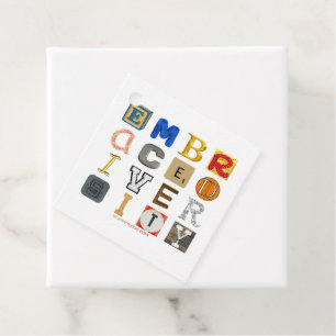 SlipperyJoe's embraces diversity cut-out letters c Favour Tags